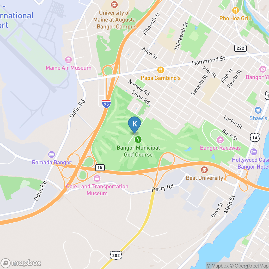 Map of Bangor Municipal Golf Course: Kelly Nine